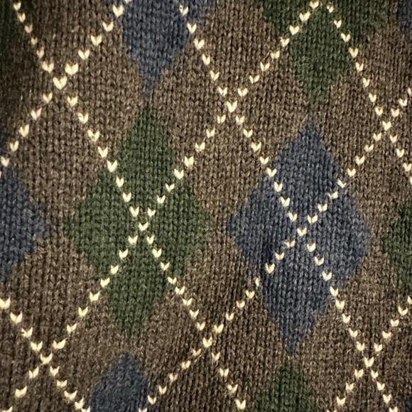 Tommy Hilfiger Women’s Argyle Sweater - Green and Blue - Picture 2 of 5